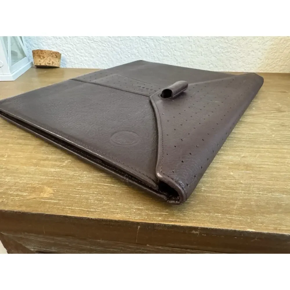 Vintage Cross Autocross Brown Leather Daily Agenda Portfolio Case Notepad